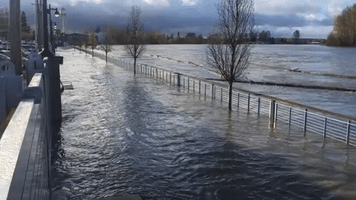 Flood Wall Helps Protect Mount Vernon, Washington