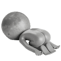 Tired 3D Sticker by Mr n Mrs Moon