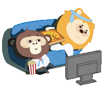Couch Potato Popcorn Sticker by firstbank.tw