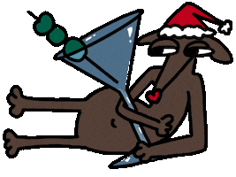 Drunk Christmas Sticker by Nicole Pavlov