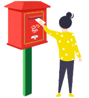 Kislány Postalada Sticker by Magyar Posta