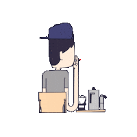 milimilvil smoke support smoking healing Sticker