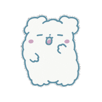 Kumotto blue white tired sleep Sticker