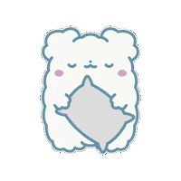 Kumotto kawaii blue white time Sticker
