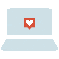 i-wpproducties like laptop website hartje Sticker