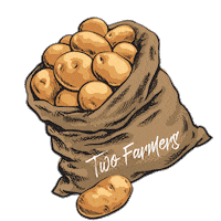TwoFarmersCrisps handmade potatoes plasticfree crisps Sticker