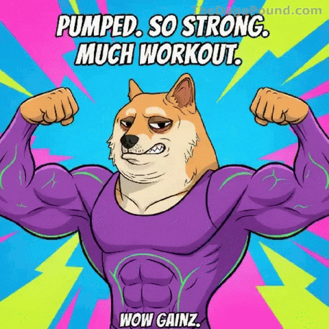 Flexing Shiba Inu GIF by Doge Pound