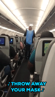 Singing Flight Attendant Invites Passengers to Dump Masks as US Mandate Ends