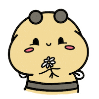 Happy Bumble Bee Sticker by Aminal Stickers