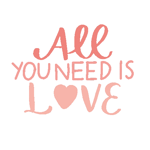 All You Need Is Love Lettering Sticker
