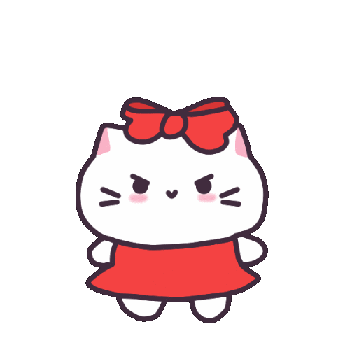 yeon_boraaa giphyupload cat twinkle ribbon Sticker