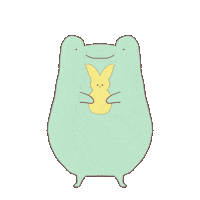 Easter Frog Sticker