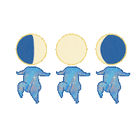 Moon Phase Happy Dance Sticker