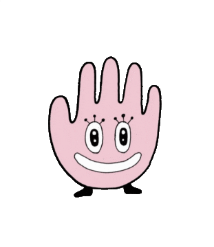 Happy Hand Sticker by Sakura Color Products