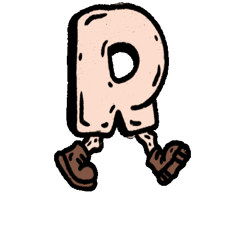 R Hiking Sticker