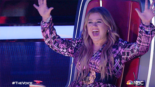 Happy Kelly Clarkson GIF by The Voice