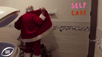 True_REST_Detroit santa self care spa floating GIF