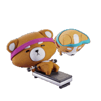 Working Out Sticker by The Plooshies