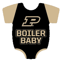 Black And Gold Baby Sticker by Purdue University