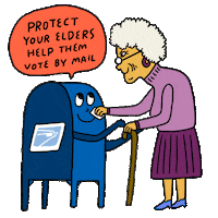 Vote Early Postal Service Sticker by #GoVote