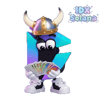 Excited Card Game Sticker by IDX Solana