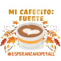 Fall Cafe Sticker by UnidosUS