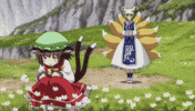Playing Touhou Project GIF