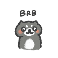 Be Right Back Cat Sticker