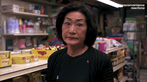 jean yoon shrug GIF by Kim's Convenience