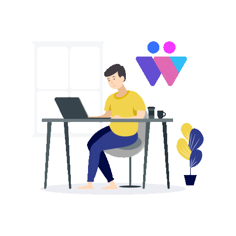 walzay startup wfh work from home home office Sticker