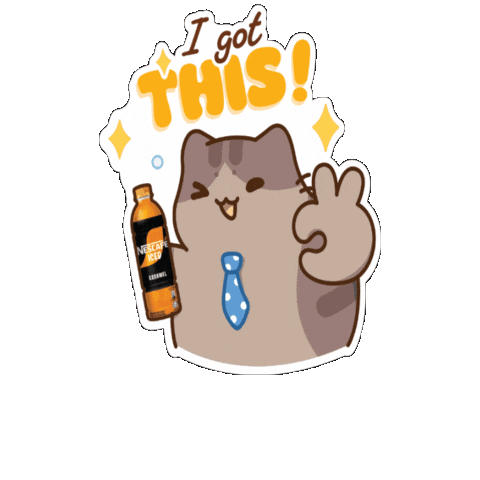 Cat Coffee Sticker by Bichi Mao