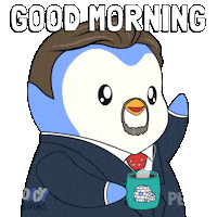 Good Morning Hello Sticker by Pudgy Penguins