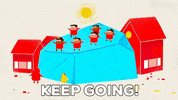 2D Animation Work Hard GIF