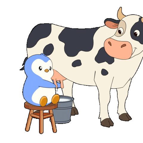 Penguin Milk Sticker by Pudgy Penguins
