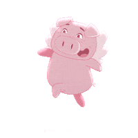 PositivelyPigasus joy pig skipping pigasus Sticker