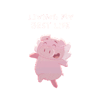 Happy Flying Pig Sticker by PositivelyPigasus