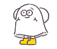 Happy Ghost Sticker