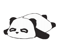 Tired Panda Bear Sticker