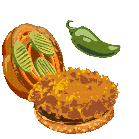 Fried Chicken Sandwich Sticker by Church's Chicken