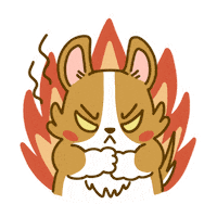 Angry Welsh Corgi Sticker by Lazy Corgi