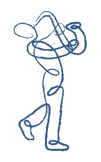 Navy Saxophone Sticker by City of Kamloops