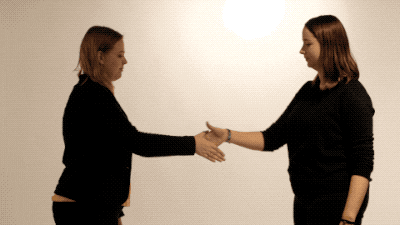 cowsandstars giphyupload awkward handshake awkward handshake GIF