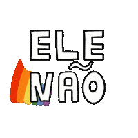 mii_lara arco-iris bozonaro ele nao ele nunca Sticker