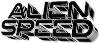 alienspeed sports art retro 3d Sticker