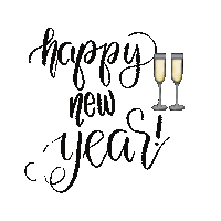 Happy New Year Cheers Sticker