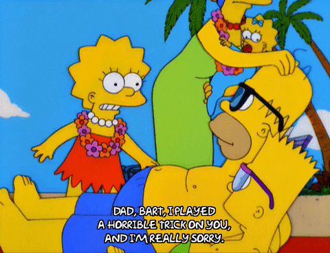 sunbathing homer simpson GIF