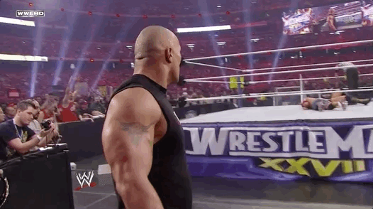dwayne the rock johnson wrestling GIF by WWE