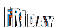 Final Day Friday Sticker by Paula Baines