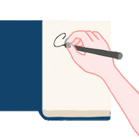 Book Writing Sticker by notrecolette