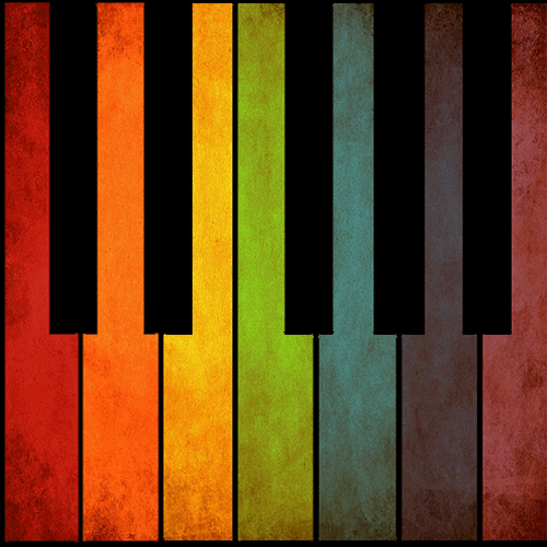 rainbow piano GIF